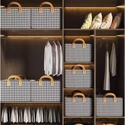 2PCS ORGANIZADOR DE CAJAS DE ALMACENAMIENTO DE ROPA PLEGABLE - 2
