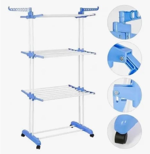 TENDEDERO ORGANIZADOR COLGADOR ROPA PLEGABLE - 2