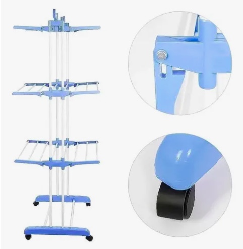 TENDEDERO ORGANIZADOR COLGADOR ROPA PLEGABLE - 4