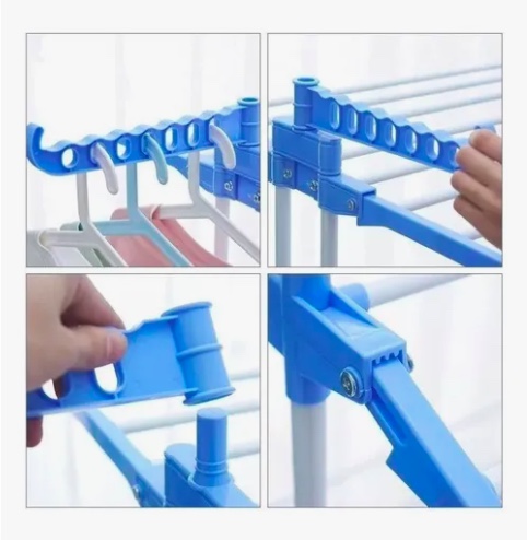 TENDEDERO ORGANIZADOR COLGADOR ROPA PLEGABLE - 5