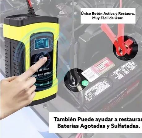 CARGADOR AUTO INTELIGENTE BATERIA 12V AUTO - 4