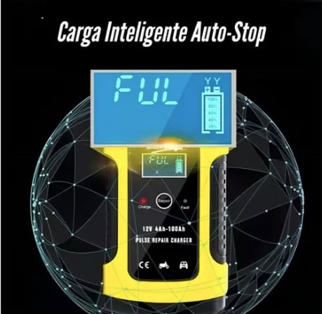 CARGADOR AUTO INTELIGENTE BATERIA 12V AUTO - 5