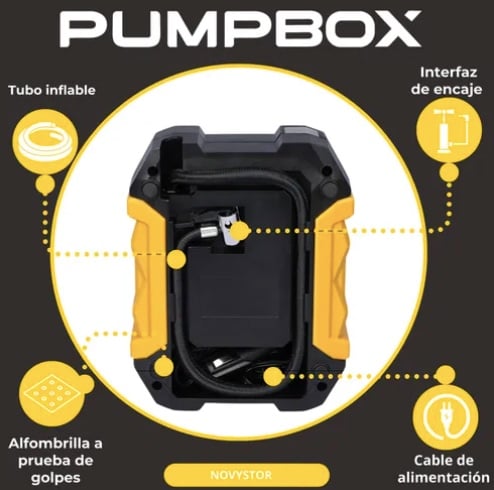 COMPRESOR DE AIRE PORTATIL DIGITAL 12V TODO NEUMATICO - 3