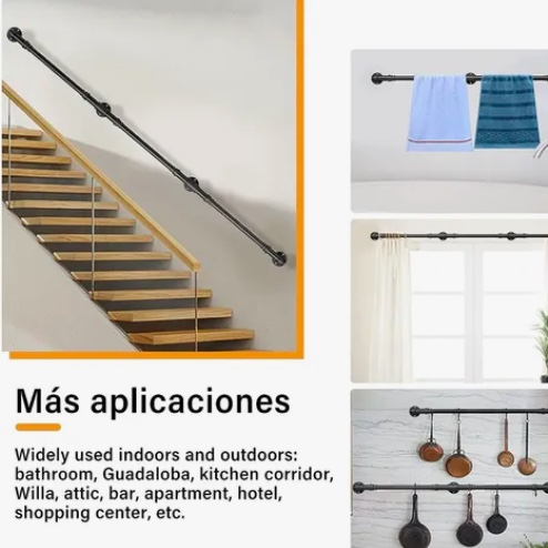 BARANDAL DE PASAMANOS DE TUBO ESCALERAS PROFESIONALES - 3