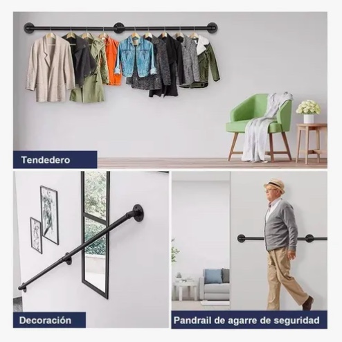 BARANDAL DE PASAMANOS DE TUBO ESCALERAS PROFESIONALES - 6