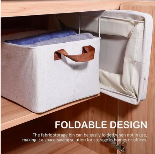 PACK 2 CAJAS ORGANIZADORAS PLEGABLES BLANCAS - 4