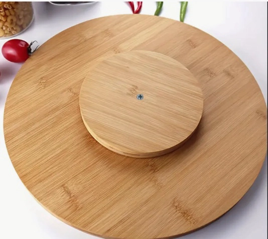 Bandeja Giratoria De Bambú De 25 Cm - 5