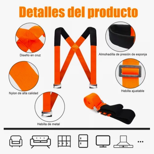 CORREAS PARA LEVANTAR MOVER MUEBLES - 2