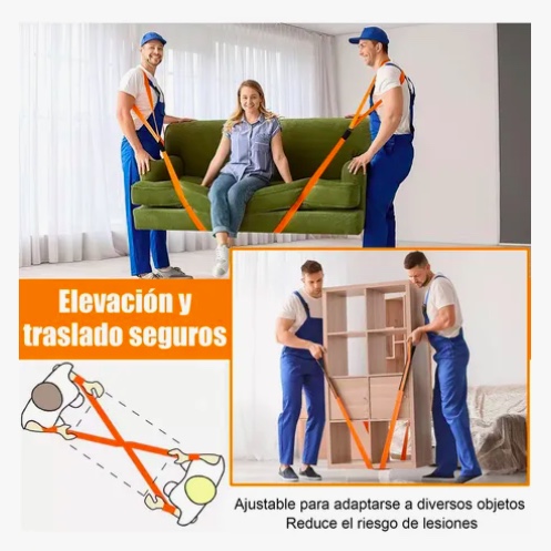 CORREAS PARA LEVANTAR MOVER MUEBLES - 4