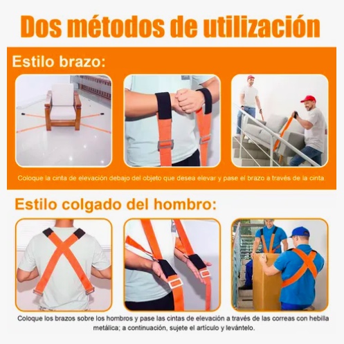CORREAS PARA LEVANTAR MOVER MUEBLES - 5