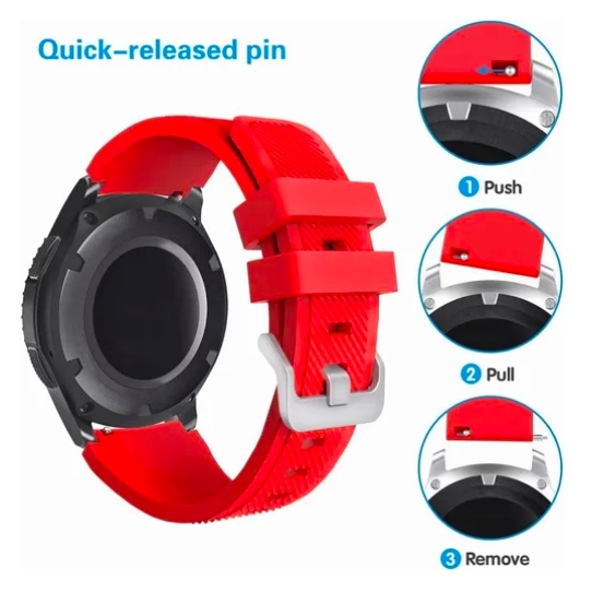 CORREAS PARA SAMSUNG GEAR S3 ROJO - 5