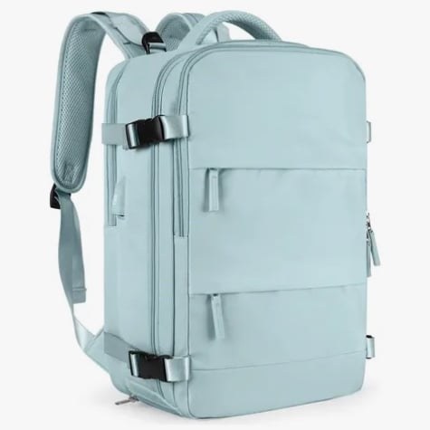 MOCHILA DE VIAJE CABINA AVION IMPERMEABLE CELESTE - 1