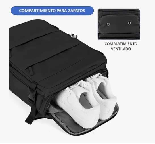 MOCHILA DE VIAJE CABINA AVION IMPERMEABLE BEIGE - 2