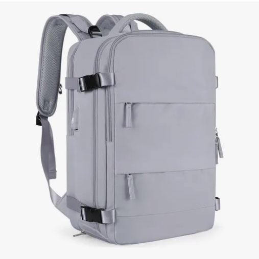 MOCHILA DE VIAJE CABINA AVION IMPERMEABLE GRIS - 1