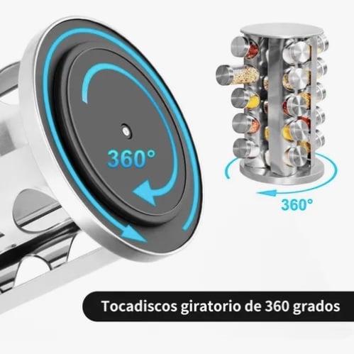 CONDIMENTEROS ESPECIERO GIRATORIO COCINA 20 FRASCOS - 4