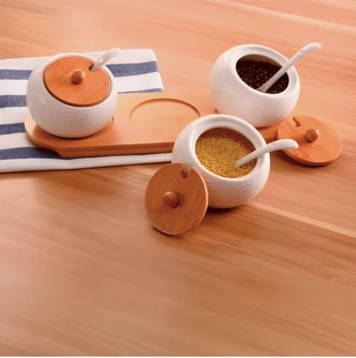 SET 3 CONDIMENTEROS CERAMICA TAPA - 4