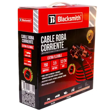 CABLE PUENTE BATERIA 750 AMP 3,5 MTS DE LARGO - 2