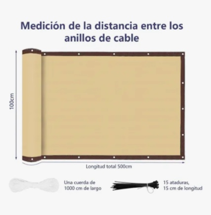 VALLA DE PROTECCION PRIVACIDAD CON FIJACIONES - 2