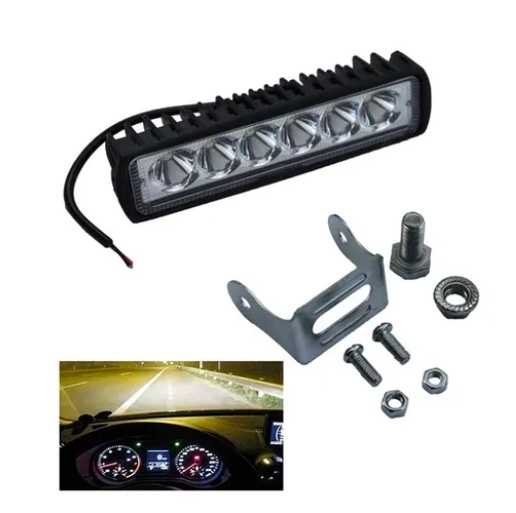 PACK 2 FOCO LED FOCOS NEBLINEROS LED BARRA LED 4X4 18W/Q055 - 2