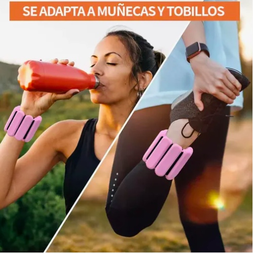 KIT 2 BRAZALETES PESAS PARA TOBILLOS Y MUÑECAS - 4
