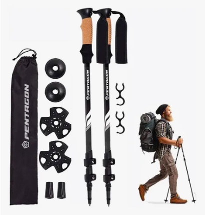 BASTONES DE TREKKING SET DE 2 PLEGABLES ALUMINIO - 2
