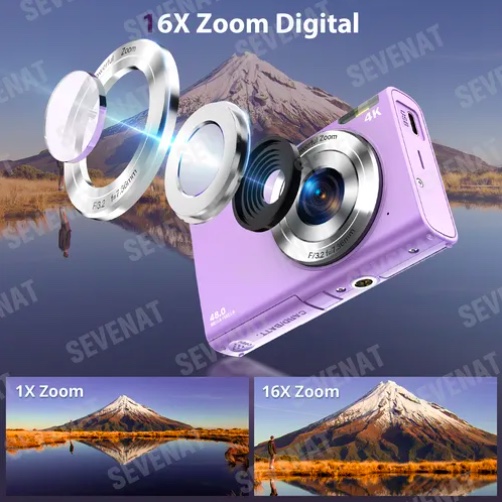 CAMARA DIGITAL 4K 48MP AUTOENFOQUE MORADAS - 5