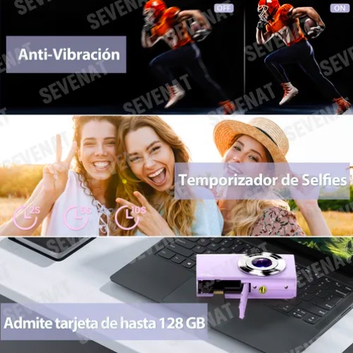 CAMARA DIGITAL 4K 48MP AUTOENFOQUE MORADAS - 6
