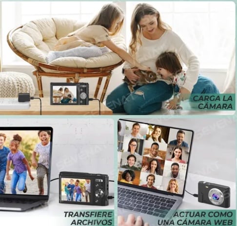 CAMARA DIGITAL 1080P FHD VIDEO PLATEADA - 4