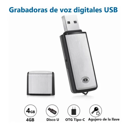 MINI GRABADORA DE VOZ ESPIA CON MICROFONO/USB - 4