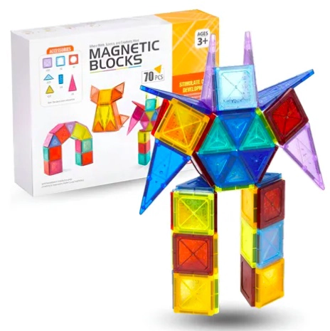 BLOQUES CONSTRUCCION PARA NIÑOS 70PZS MAGNETICOS - 1