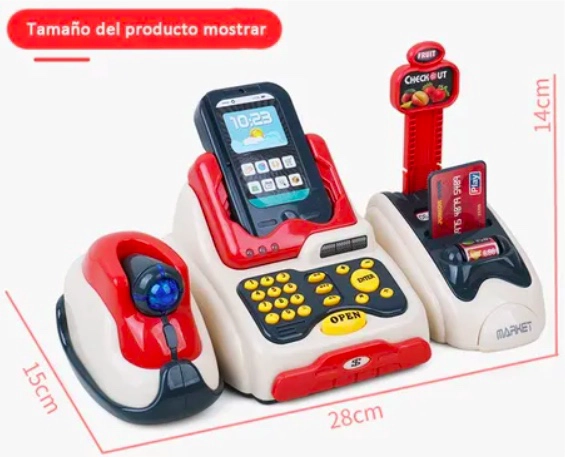 CAJA REGISTRADORA DE JUGUETE PARA NIÑOS - 4
