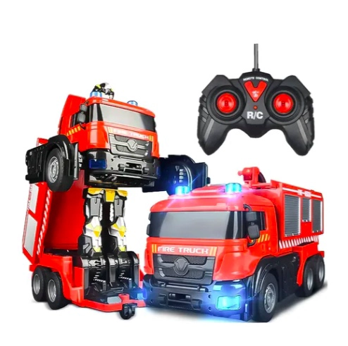 AUTO A CONTROL REMOTO TRANSFORMER BOMBERO LANZA AGUA - 2