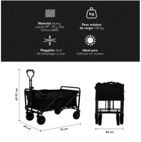 CARRITO PLEGABLE IDEAL PARA EL CAMPING - 2