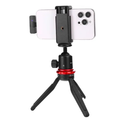 MICROFONO INALAMBRICO DOBLE COMPACTO PARA IPHONE COLOR NEGRO - 4