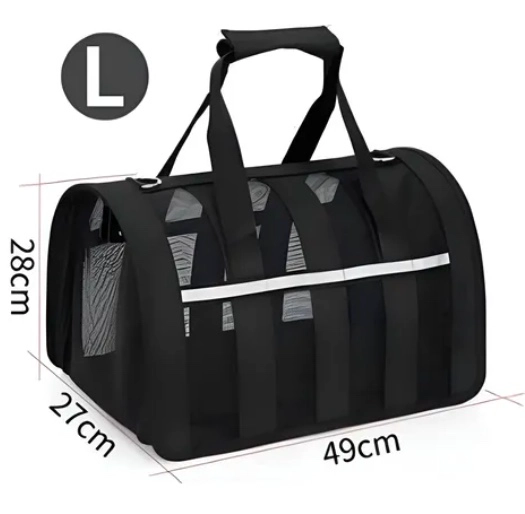 BOLSO TRANSPORTE MASCOTAS TALLA L NEGRO - 2