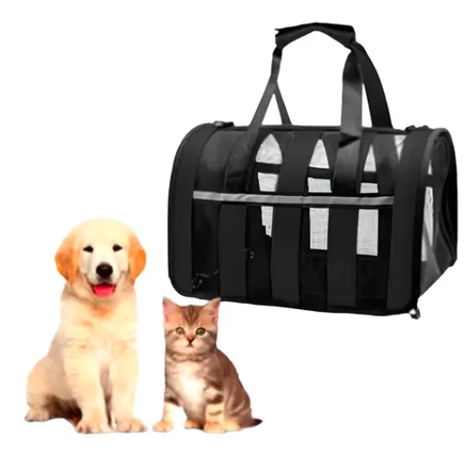 BOLSO TRANSPORTE MASCOTAS TALLA L NEGRO - 6