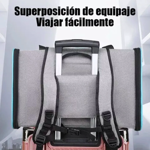 BOLSO TRANSPORTADOR MASCOTAS GRIS - 6