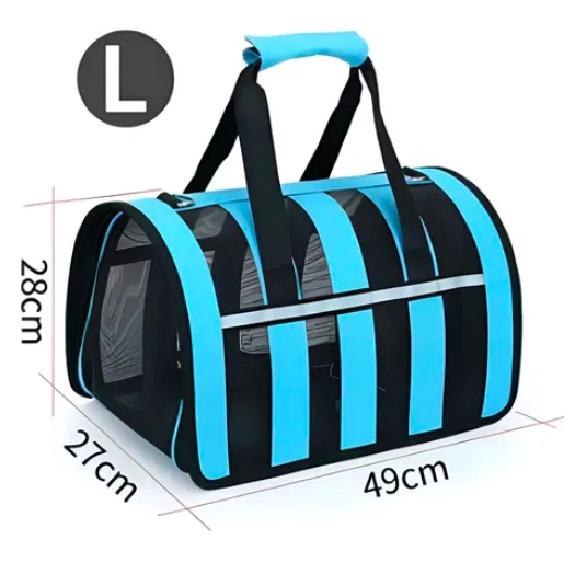 BOLSO TRANSPORTE MASCOTAS TALLA L CELESTE - 2