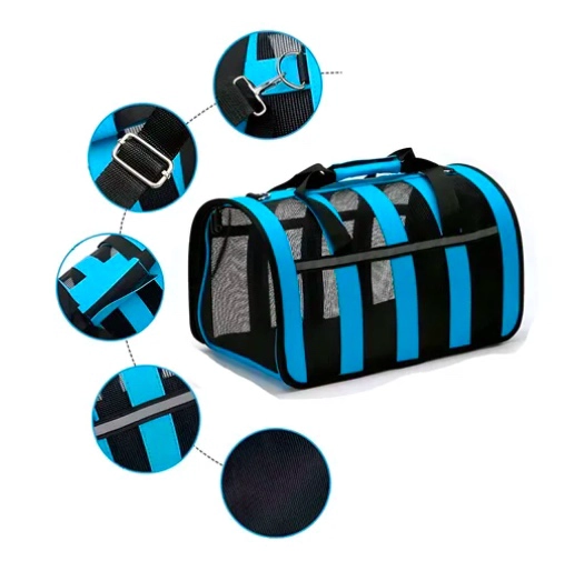 BOLSO TRANSPORTE MASCOTAS TALLA L CELESTE - 5