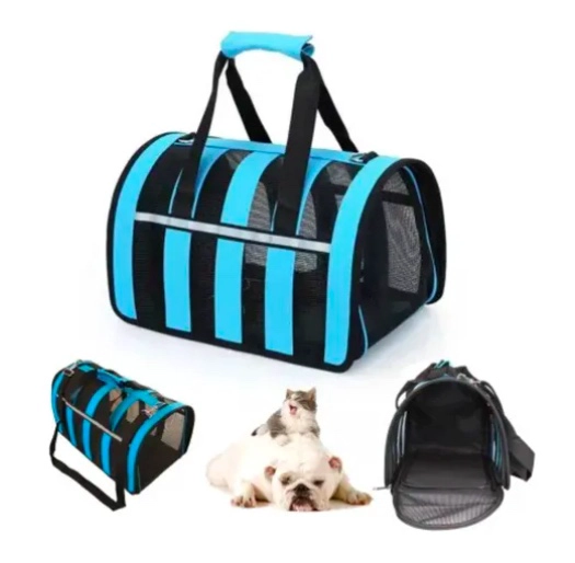 BOLSO TRANSPORTE MASCOTAS TALLA L CELESTE - 7