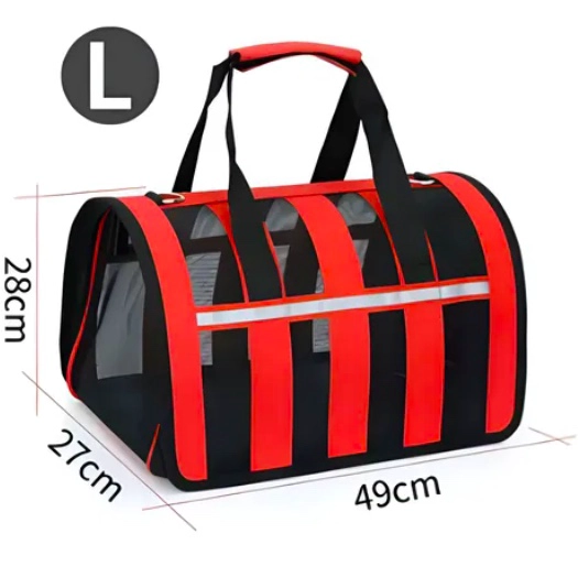 BOLSO TRANSPORTE MASCOTAS TALLA L ROJO - 2
