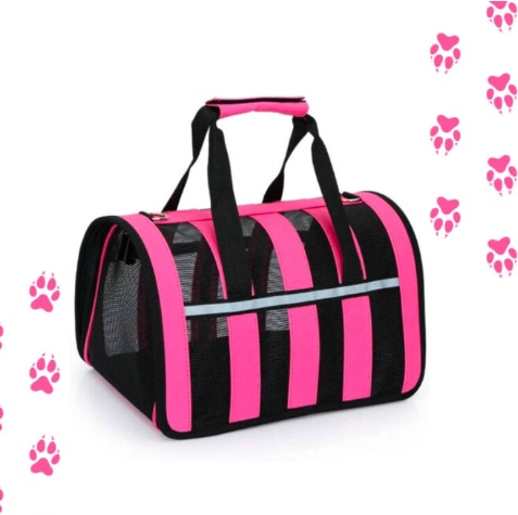 BOLSO TRANSPORTE MASCOTAS TALLA M ROSADO - 1