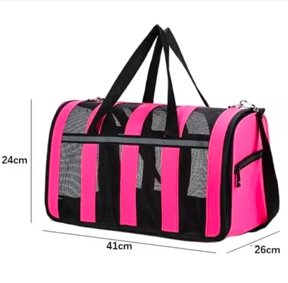 BOLSO TRANSPORTE MASCOTAS TALLA M ROSADO - 3