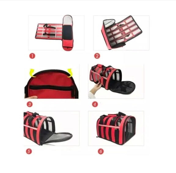 BOLSO TRANSPORTE MASCOTAS TALLA M ROSADO - 4