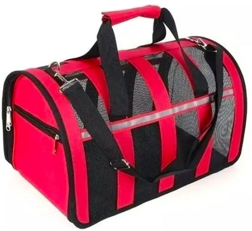 BOLSO TRANSPORTE MASCOTAS TALLA M ROJO - 1