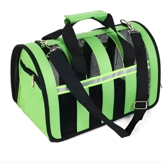 BOLSO TRANSPORTE MASCOTAS TALLA M VERDE - 1