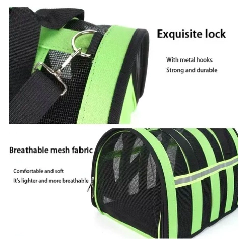 BOLSO TRANSPORTE MASCOTAS TALLA M VERDE - 2