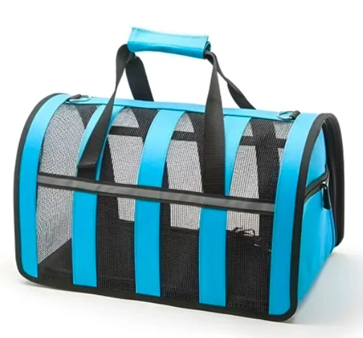 BOLSO TRANSPORTE MASCOTAS TALLA M AZUL - 1