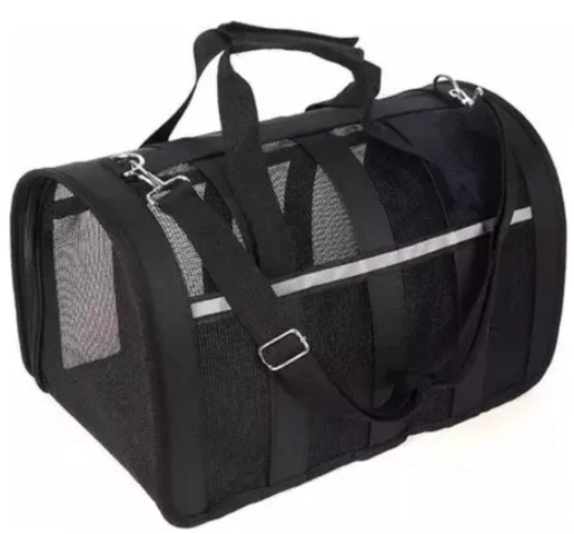 BOLSO TRANSPORTE MASCOTAS TALLA S NEGRO - 1