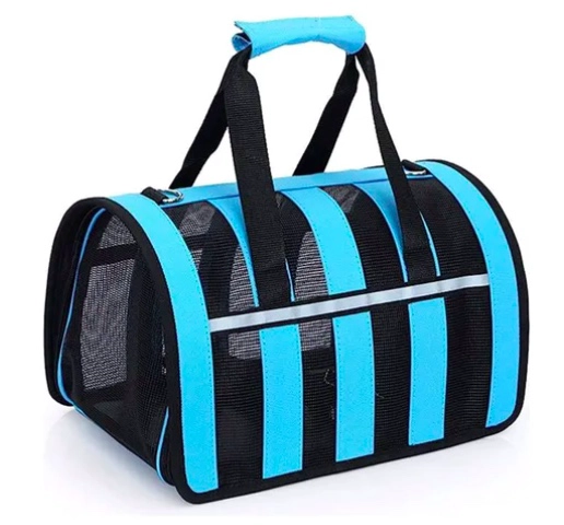BOLSO TRANSPORTE MASCOTAS TALLA S CELESTE - 1